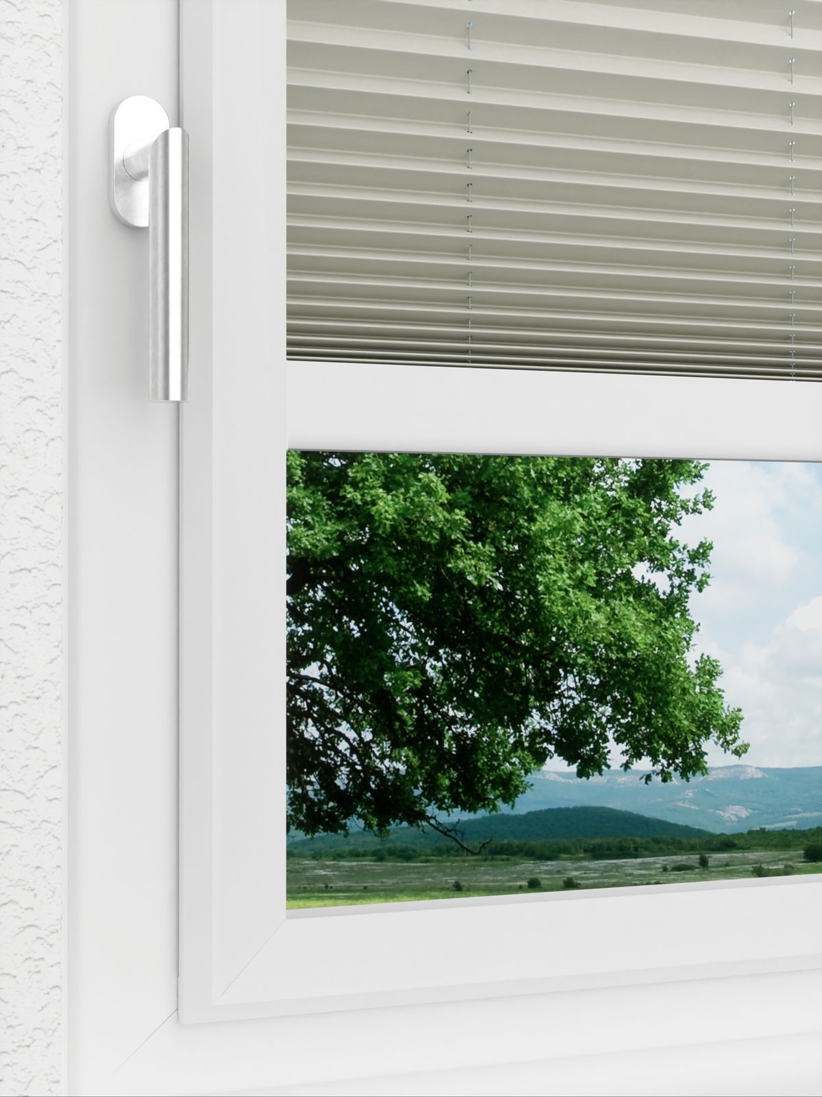 Detailansicht LYSEL HOME Store plissé 212A Crepe Pearl