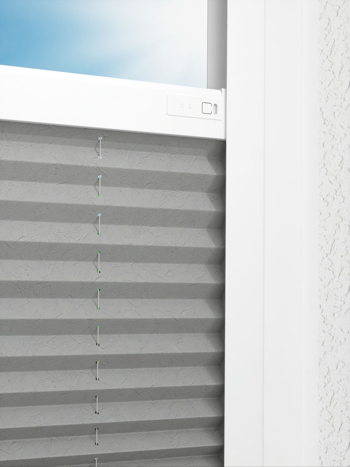 Detailansicht LYSEL HOME plissé 136A Crush Pearl