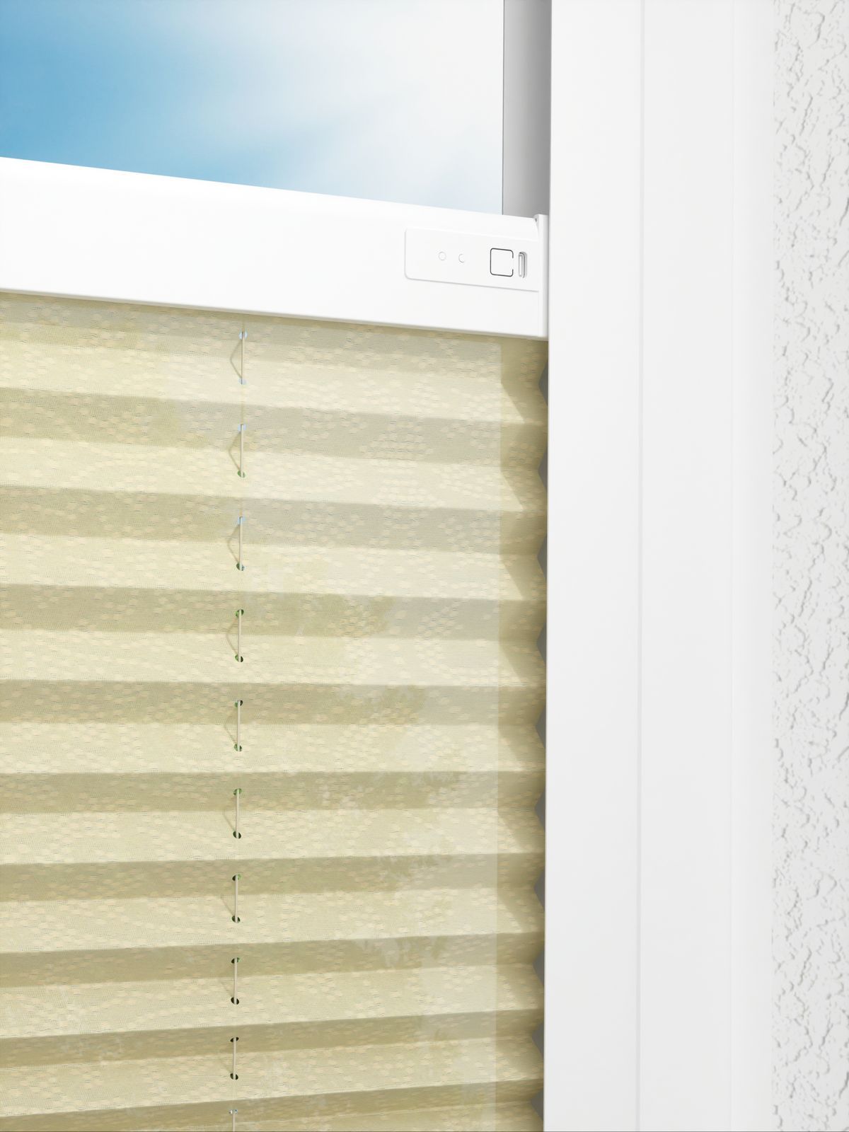 Detailansicht LYSEL HOME Plissee 424A Jute Blop