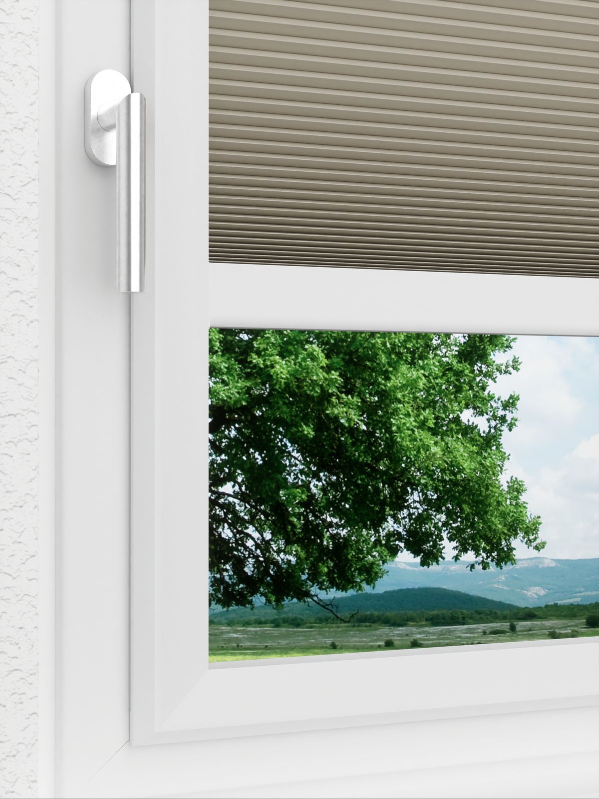 Detailansicht LYSEL HOME plissé nid d'ab. 001A Alba LI