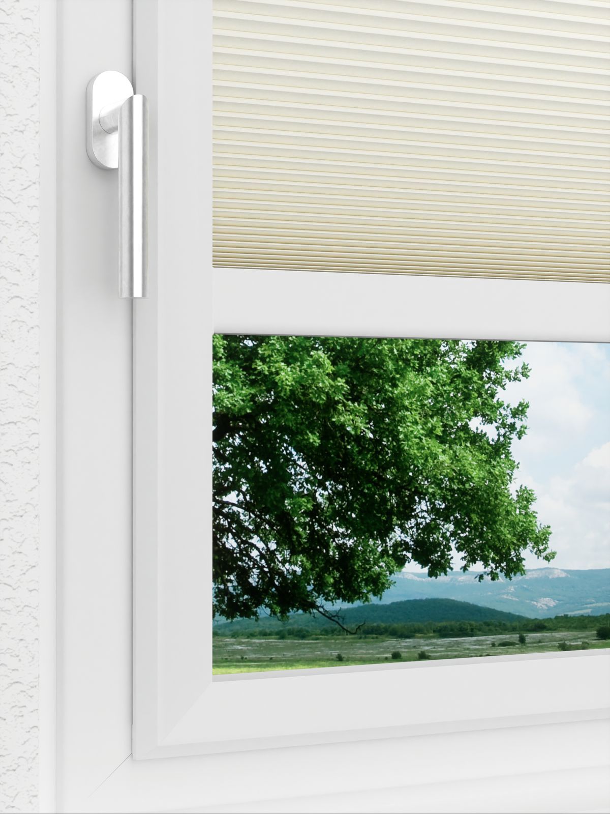 Detailansicht LYSEL HOME Plissee 017A Calluna Wabe