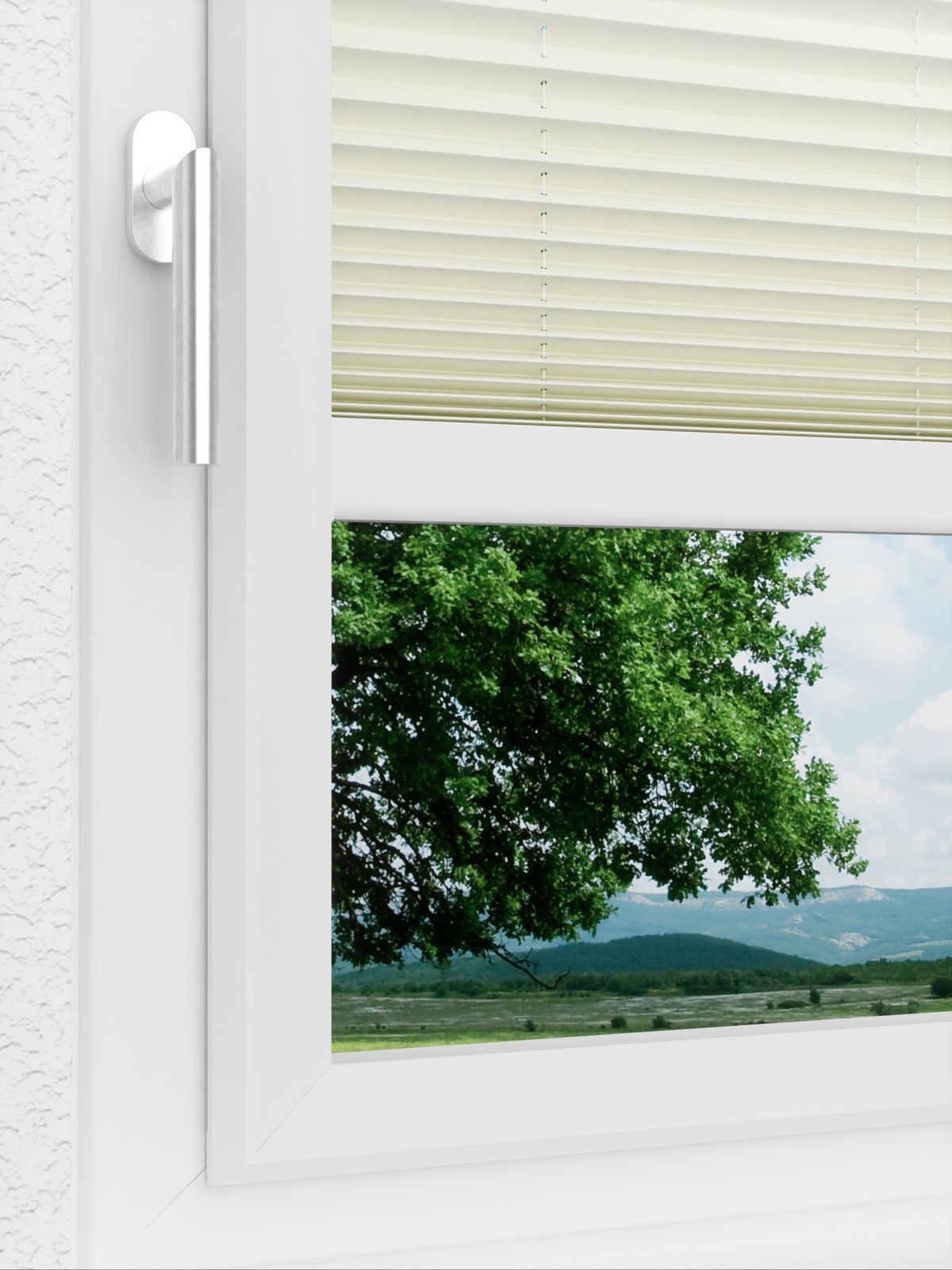 Detailansicht LYSEL HOME Plissé 140B Krepp Pearl