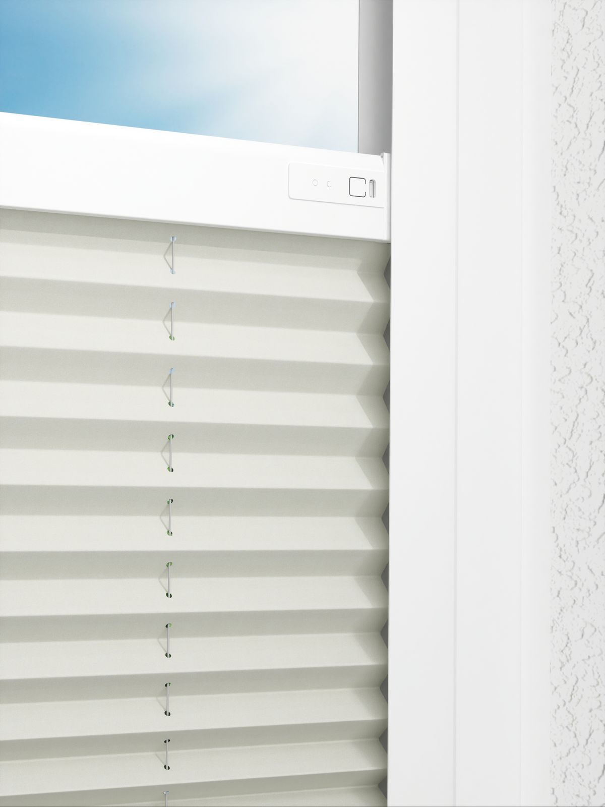 Detailansicht LYSEL HOME Plissé 212B Crepe Pearl