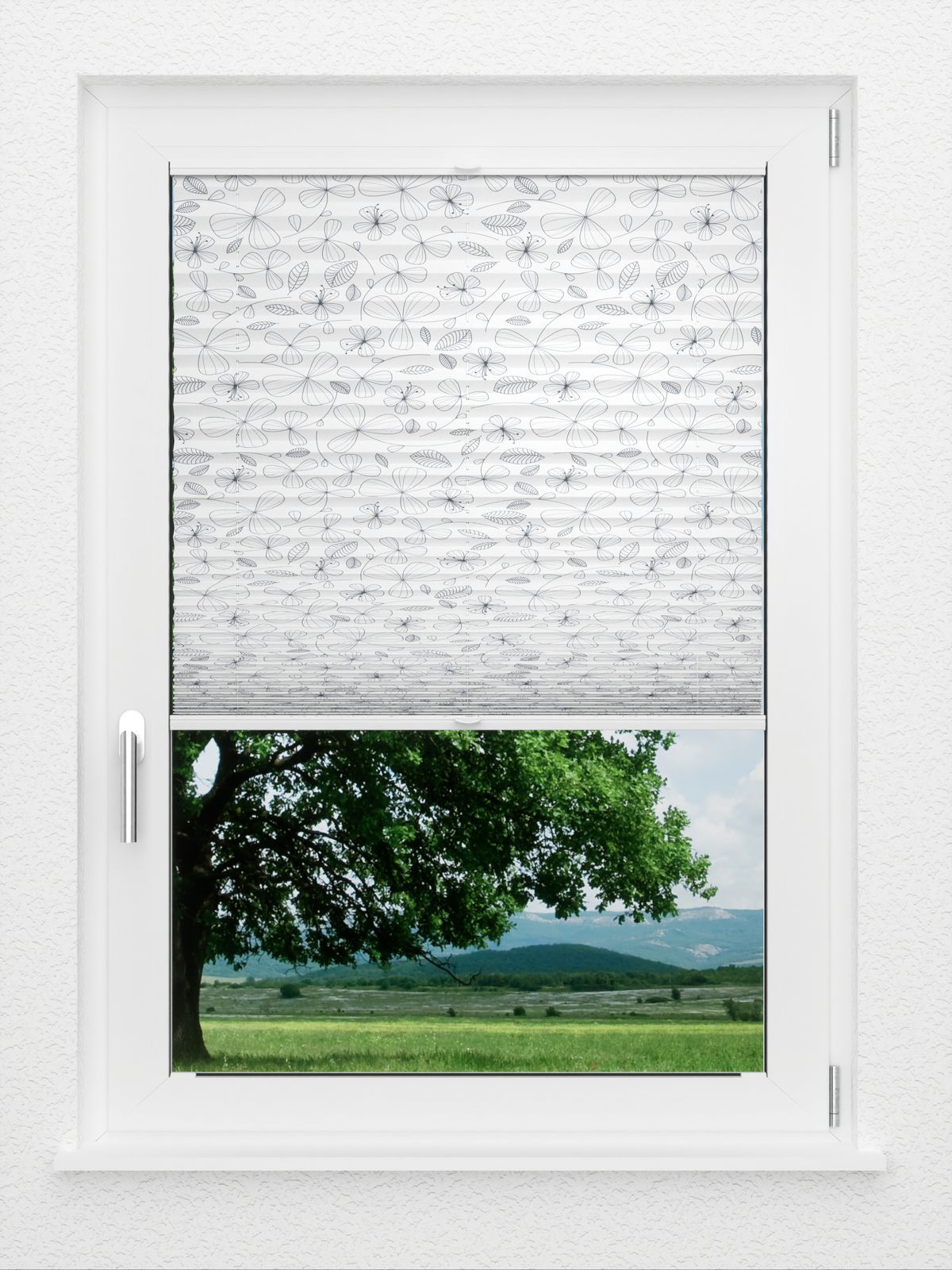 Detailansicht LYSEL HOME Plissee 407A Dark Floral
