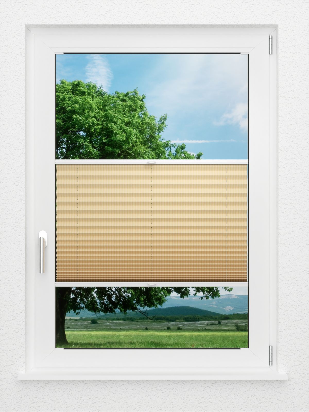 Detailansicht LYSEL HOME Plissee 414A Silky Streifen
