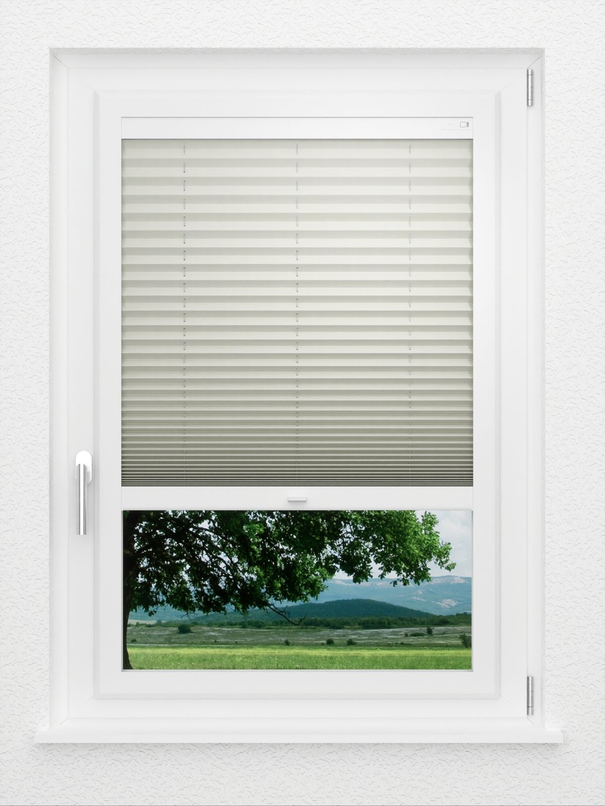 Detailansicht LYSEL HOME Plissé 212B Crepe Pearl