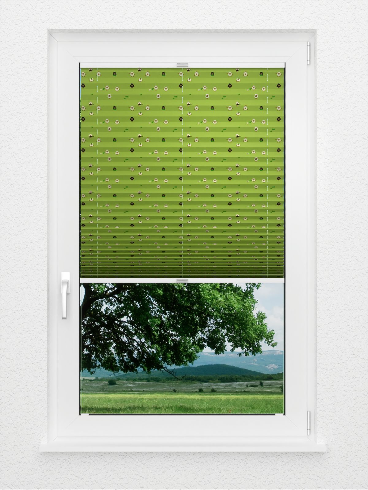 Detailansicht plissé Mouton vert Nuit 4406.1714