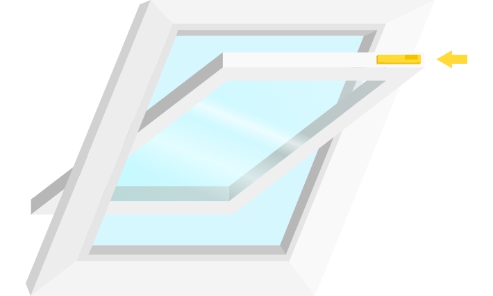 Position de la plaque signalétique Fakro
