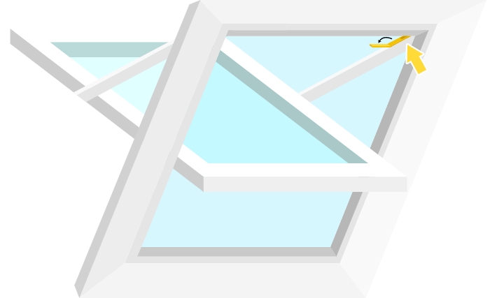 Position de la plaque signalétique Roto
